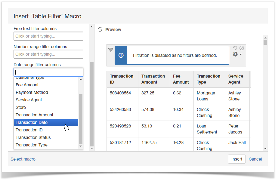 Managing Date Range Filters OUTDATED Table Filter And Charts For Confluence StiltSoft Docs